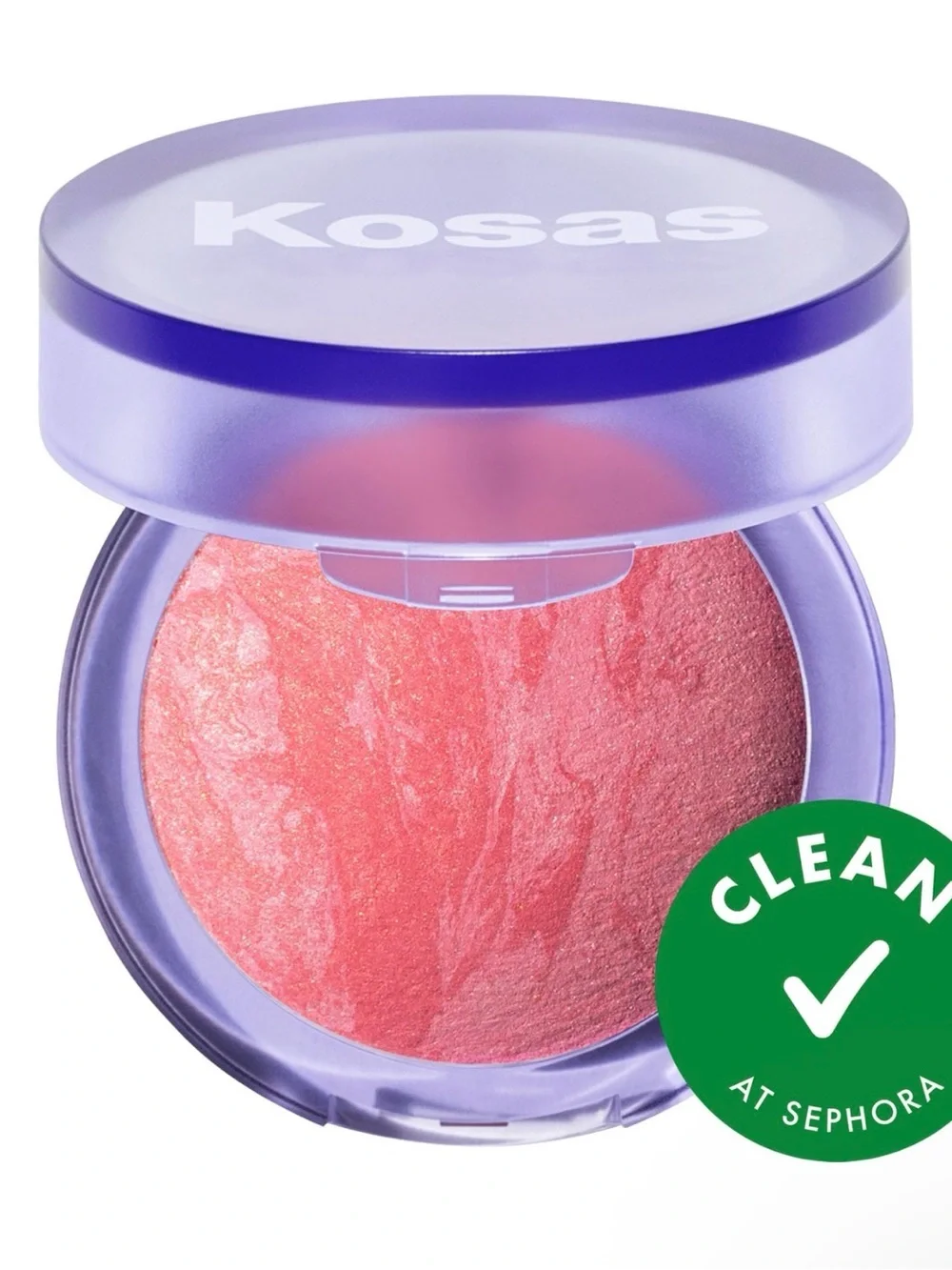 Kosas Blush Is Life Baked Blush — Hype - Warm Poppy Pink